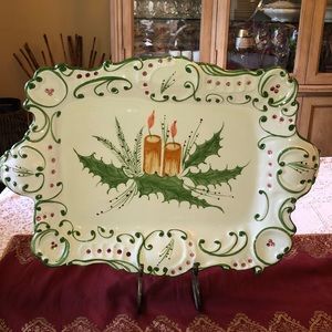 🎄 BEAUTIFUL Holiday Platter; Made in Portugal 🎄